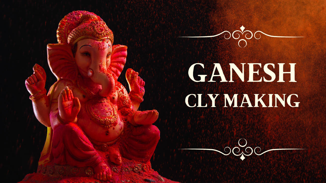 Making Ganesha by Clay